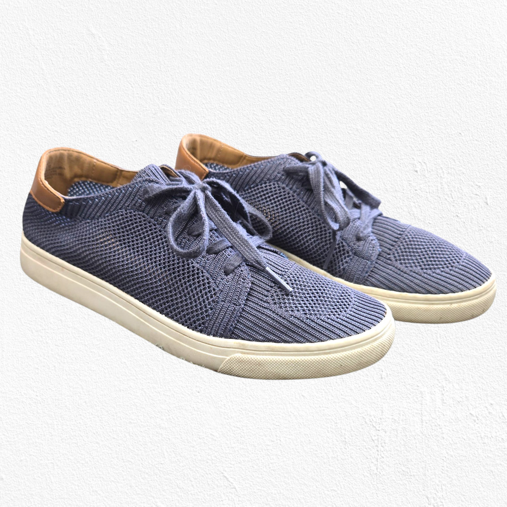Lucky Brand Luika Blue Knit Low Top Sneakers Lace Up Casual Shoes Size 8.5
